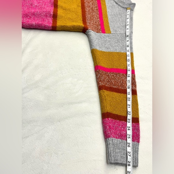 Lou & Grey for LOFT Multicolor Striped Crew Neck Colorful Women’s Sweater - Picture 7 of 16